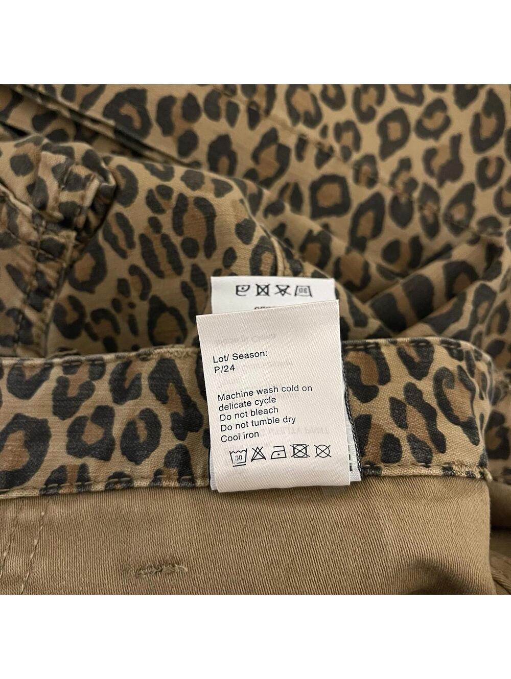 NWT ~ R13 Wide Leg Utility Pant in Leopard  Size 27 - Picture 7 of 8